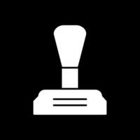 Gear Stick Glyph Inverted Icon vector