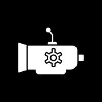 Gearbox Glyph Inverted Icon vector