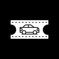 Race Pass Glyph Inverted Icon vector