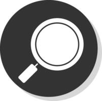 Search Glyph Grey Circle Icon vector