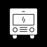 Coach Glyph Inverted Icon vector