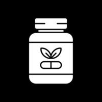 Supplements Glyph Inverted Icon vector