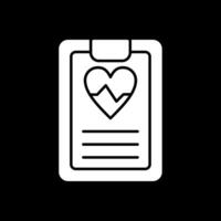 Daily Health App Glyph Inverted Icon vector