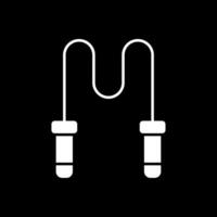 Skipping Rope Glyph Inverted Icon vector