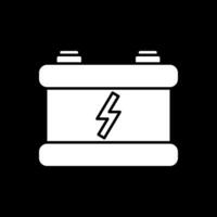 Car Battery Glyph Inverted Icon vector