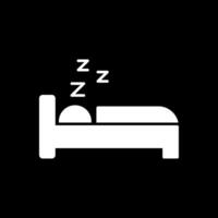 Sleep Glyph Inverted Icon vector