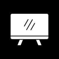 Television Glyph Inverted Icon vector