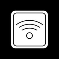 Wifi Glyph Inverted Icon vector