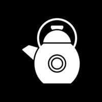 Kettle Glyph Inverted Icon vector