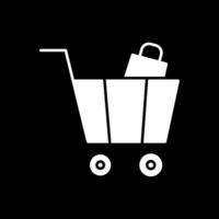 Cart Glyph Inverted Icon vector