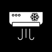 Air Conditioner Glyph Inverted Icon vector