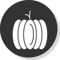 Pumpkin Glyph Grey Circle Icon vector