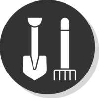 Pitchfork Glyph Grey Circle Icon vector