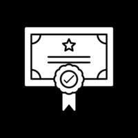 Qualify Glyph Inverted Icon vector