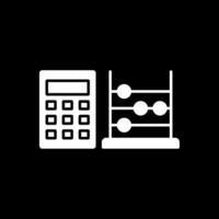 Abacus Glyph Inverted Icon vector