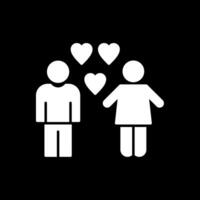 Relation Glyph Inverted Icon vector