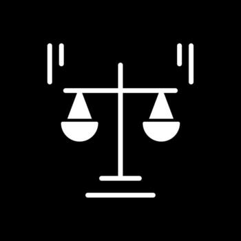 Ethics Glyph Inverted Icon vector