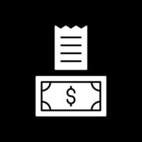 Payment Glyph Inverted Icon vector