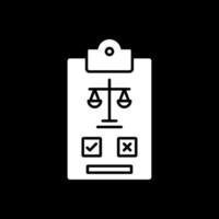 Regulation Glyph Inverted Icon vector