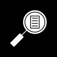 Audit Glyph Inverted Icon vector