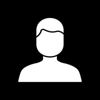 User Glyph Inverted Icon vector