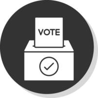 Vote Glyph Grey Circle Icon vector