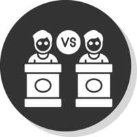 Debate Glyph Grey Circle Icon vector