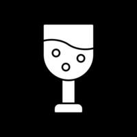 Chalice Glyph Inverted Icon vector