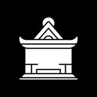 Pavilion Glyph Inverted Icon vector