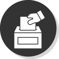 Voting Glyph Grey Circle Icon vector