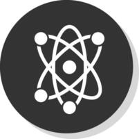 Atom Glyph Grey Circle Icon vector