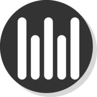 Vertical Align Bottom Glyph Grey Circle Icon vector