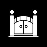 Gate Glyph Inverted Icon vector