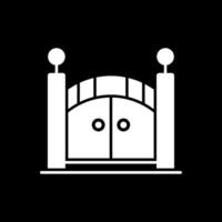 Gate Glyph Inverted Icon vector