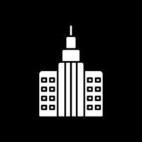 Skycraper Glyph Inverted Icon vector