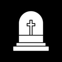 Grave Glyph Inverted Icon vector