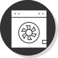 Cooler Glyph Grey Circle Icon vector