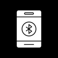 Bluetooth Glyph Inverted Icon vector