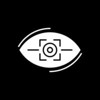 Vision Glyph Inverted Icon vector