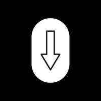 Scroll Down Glyph Inverted Icon vector