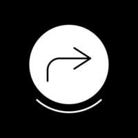 Forward Glyph Inverted Icon vector