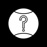 Question Glyph Inverted Icon vector