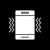 Vibration Glyph Inverted Icon vector