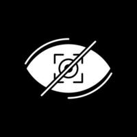 Visibility Off Glyph Inverted Icon vector