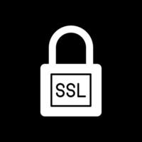 ssl glifo invertido icono vector