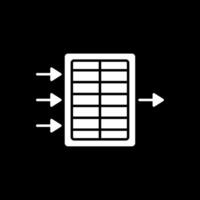 Air Filter Glyph Inverted Icon vector