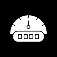 Tachometer Glyph Inverted Icon vector