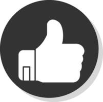 Good Feedback Glyph Grey Circle Icon vector