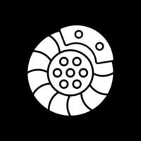 Brake Disk Glyph Inverted Icon vector