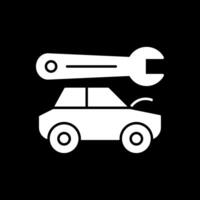 Body Repair Glyph Inverted Icon vector